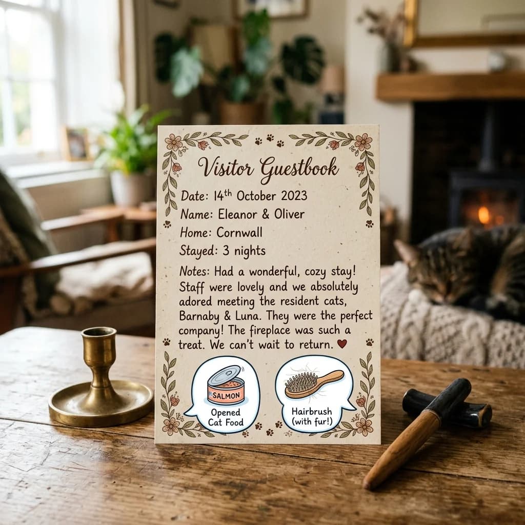 Visitor interaction wall with gifts