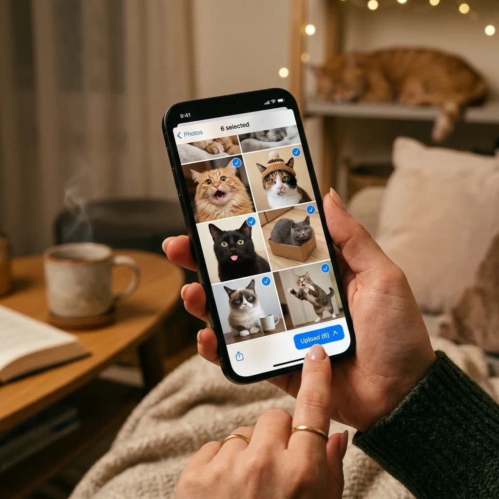 Step 01: Upload beautiful life photos of your pet